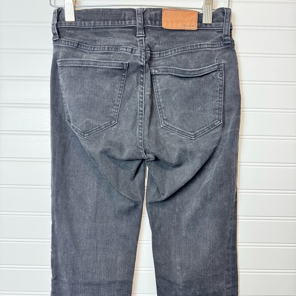 Madewell Jeans Womens Sz 24 Black Alley Straight Denim Pants Stretch Dark Casual - Picture 6 of 13